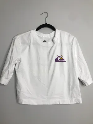 Womens Size Sm Misses White Quicksilver Tops