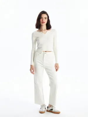 XSIDE

Beige Wideleg Women's Jeans